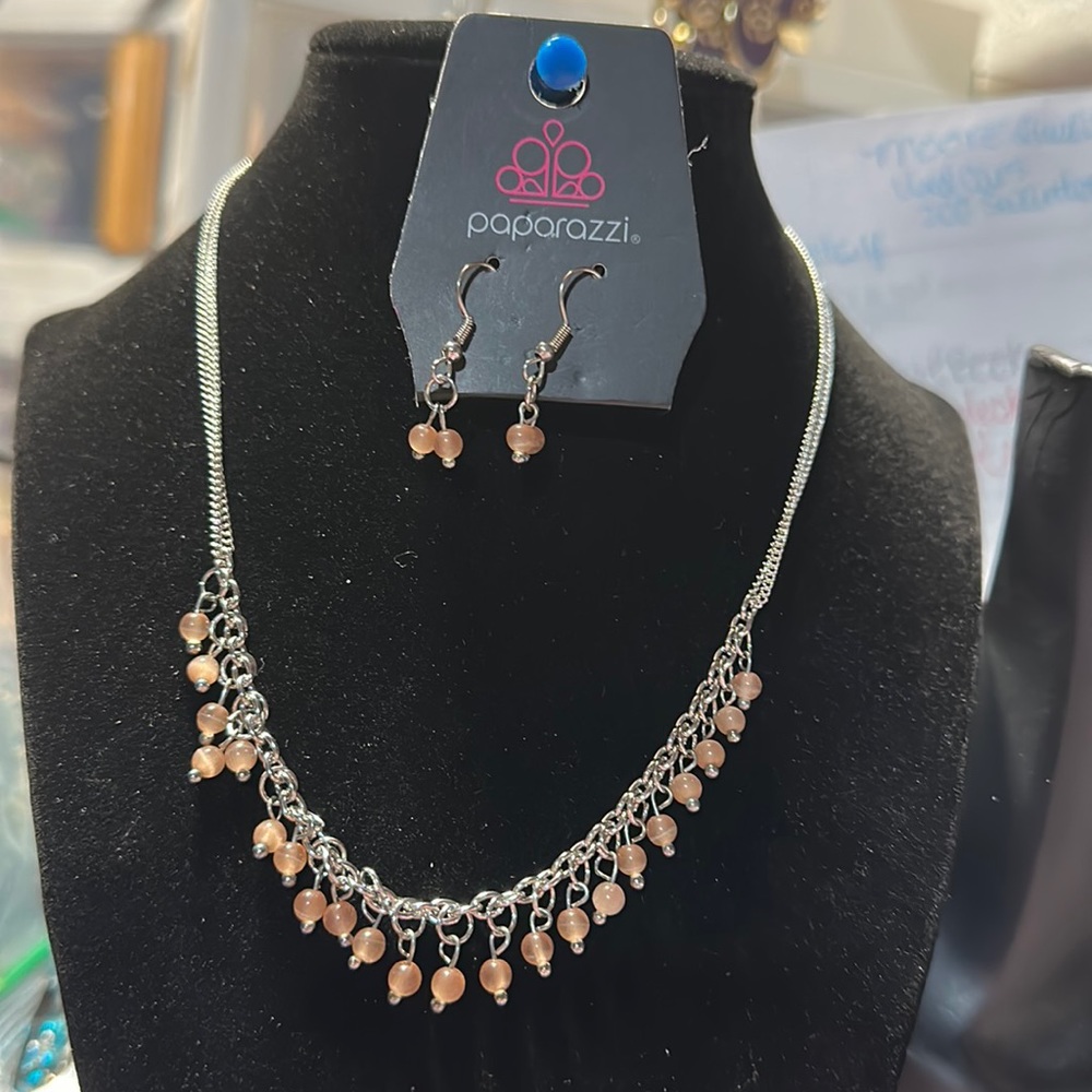 Paparazzi #948 purple necklace with matching earrings